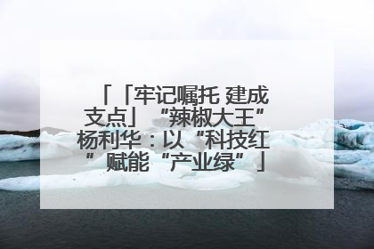 「牢记嘱托 建成支点」“辣椒大王”杨利华：以“科技红”赋能“产业绿”