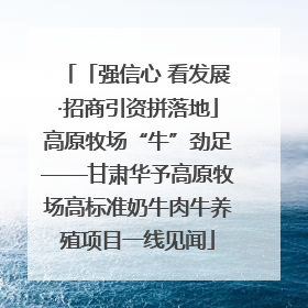 「强信心 看发展·招商引资拼落地」高原牧场“牛”劲足——甘肃华予高原牧场高标准奶牛肉牛养殖项目一线见闻