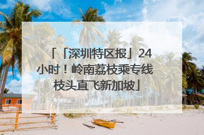 「深圳特区报」24小时！岭南荔枝乘专线 枝头直飞新加坡