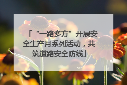 “一路多方”开展安全生产月系列活动，共筑道路安全防线