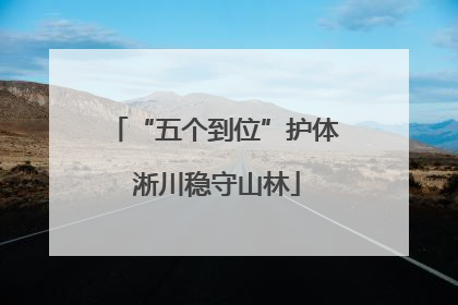 “五个到位”护体 淅川稳守山林