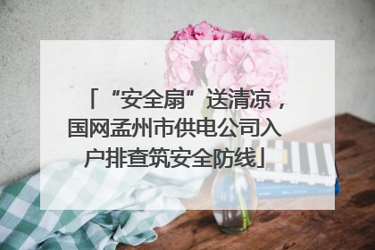 “安全扇”送清凉，国网孟州市供电公司入户排查筑安全防线