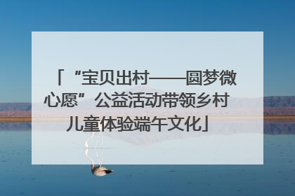 “宝贝出村——圆梦微心愿”公益活动带领乡村儿童体验端午文化