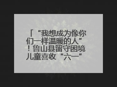 “我想成为像你们一样温暖的人”！鲁山县留守困境儿童喜收“六一”暖心礼