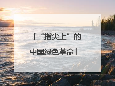 “指尖上”的中国绿色革命