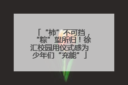 “柿”不可挡，“粽”望所归！徐汇校园用仪式感为少年们“充能”