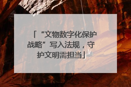 “文物数字化保护战略”写入法规，守护文明需担当