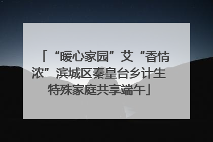 “暖心家园”艾“香情浓”滨城区秦皇台乡计生特殊家庭共享端午