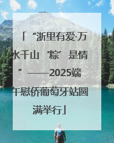 “浙里有爱·万水千山‘粽’是情”——2025端午慰侨葡萄牙站圆满举行