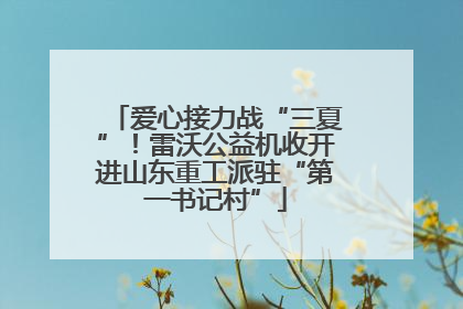 爱心接力战“三夏”！雷沃公益机收开进山东重工派驻“第一书记村”