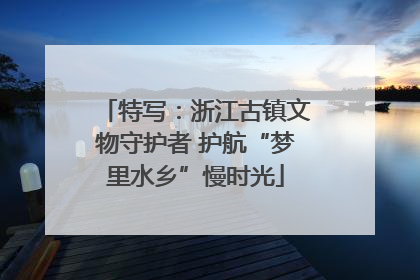 特写：浙江古镇文物守护者 护航“梦里水乡”慢时光
