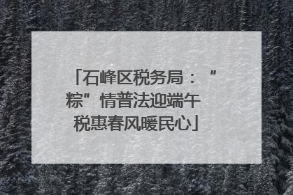 石峰区税务局：“粽”情普法迎端午 税惠春风暖民心