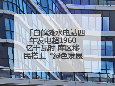 白鹤滩水电站四年发电超1960亿千瓦时 库区移民搭上“绿色发展快车”