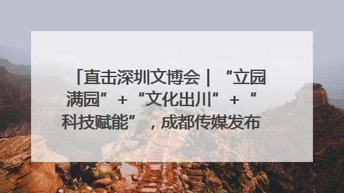 直击深圳文博会｜“立园满园”+“文化出川”+“科技赋能”，成都传媒发布三大文创领域合作清单