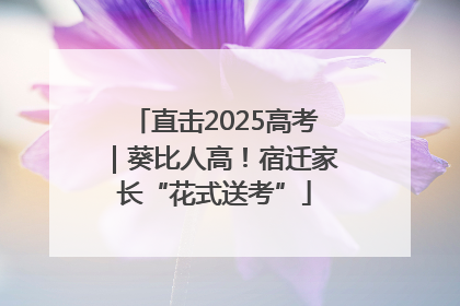 直击2025高考｜葵比人高！宿迁家长“花式送考”