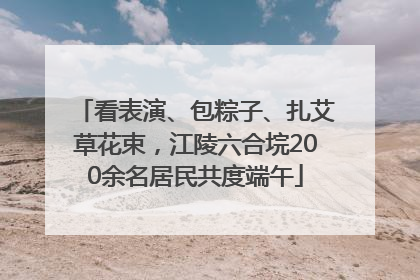 看表演、包粽子、扎艾草花束，江陵六合垸200余名居民共度端午