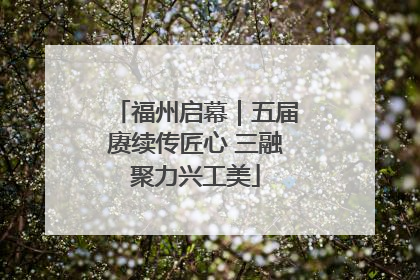 福州启幕｜五届赓续传匠心 三融聚力兴工美