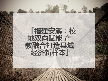 福建安溪：校地双向赋能 产教融合打造县域经济新样本