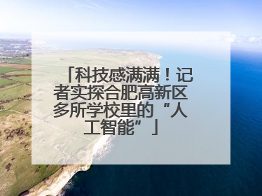 科技感满满！记者实探合肥高新区多所学校里的“人工智能”