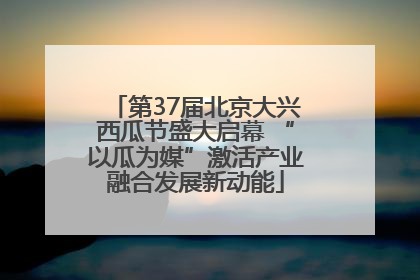 第37届北京大兴西瓜节盛大启幕 “以瓜为媒”激活产业融合发展新动能