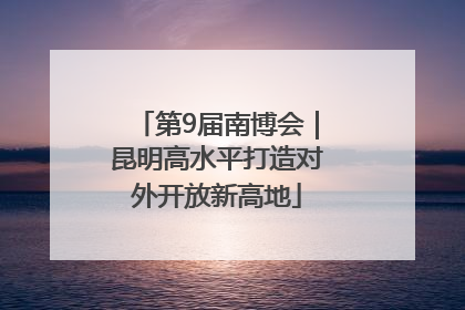 第9届南博会｜昆明高水平打造对外开放新高地