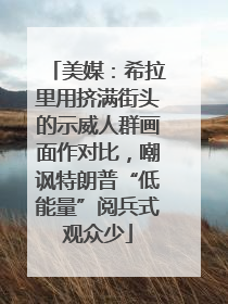 美媒：希拉里用挤满街头的示威人群画面作对比，嘲讽特朗普“低能量”阅兵式观众少