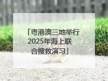 粤港澳三地举行2025年海上联合搜救演习
