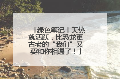 绿色笔记丨天热就活跃，比恐龙更古老的“我们”又要和你相遇了！