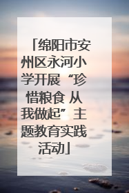 绵阳市安州区永河小学开展“珍惜粮食 从我做起”主题教育实践活动
