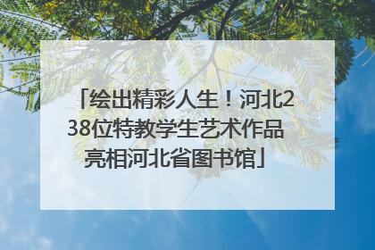 绘出精彩人生！河北238位特教学生艺术作品亮相河北省图书馆
