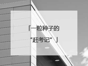一粒种子的“赶考记”