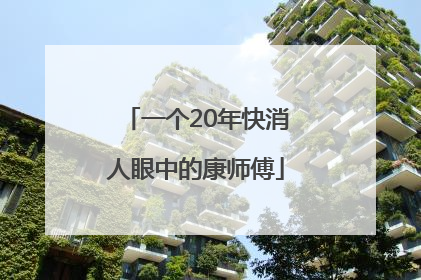 一个20年快消人眼中的康师傅