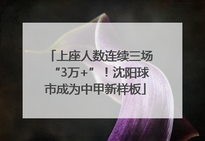 上座人数连续三场“3万+”！沈阳球市成为中甲新样板