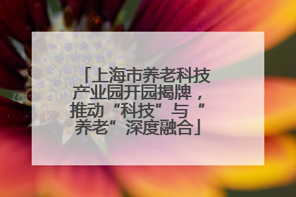 上海市养老科技产业园开园揭牌，推动“科技”与“养老”深度融合