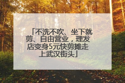 不洗不吹、坐下就剪、自由营业，理发店变身5元快剪摊走上武汉街头