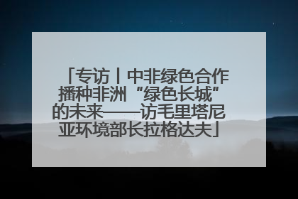 专访丨中非绿色合作播种非洲“绿色长城”的未来——访毛里塔尼亚环境部长拉格达夫