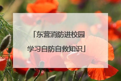 东营消防进校园 学习自防自救知识