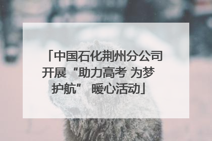 中国石化荆州分公司开展“助力高考 为梦护航” 暖心活动