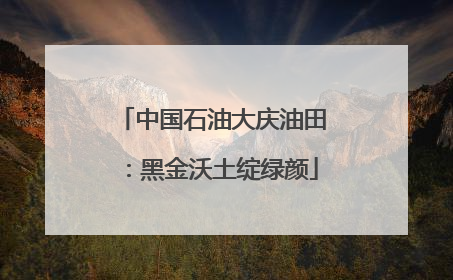 中国石油大庆油田：黑金沃土绽绿颜