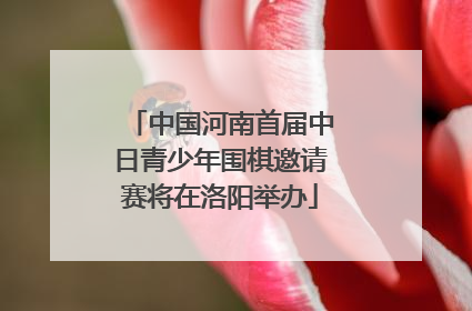 中国河南首届中日青少年围棋邀请赛将在洛阳举办