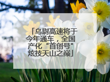 乌尉高速将于今年通车，全国产化“首创号”炫技天山之巅