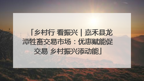乡村行 看振兴｜嘉禾县龙潭牲畜交易市场：优惠赋能促交易 乡村振兴添动能