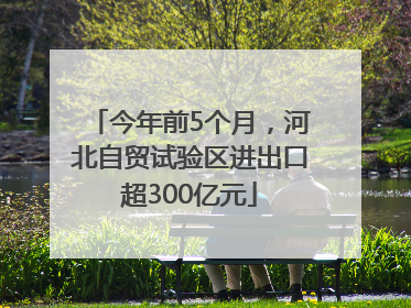 今年前5个月，河北自贸试验区进出口超300亿元