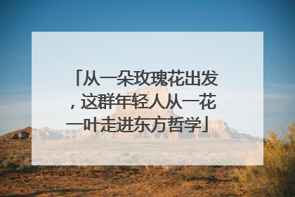 从一朵玫瑰花出发，这群年轻人从一花一叶走进东方哲学