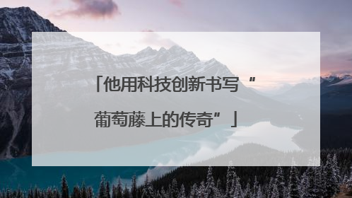 他用科技创新书写“葡萄藤上的传奇”