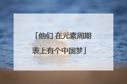 他们 在元素周期表上有个中国梦