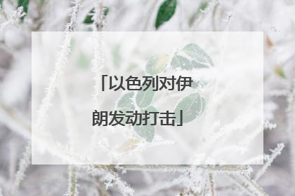 以色列对伊朗发动打击