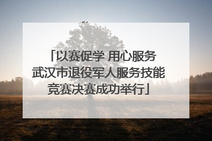 以赛促学 用心服务 武汉市退役军人服务技能竞赛决赛成功举行