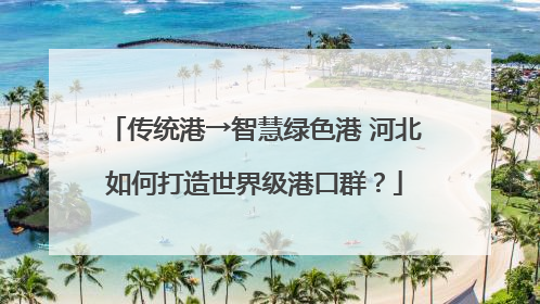 传统港→智慧绿色港 河北如何打造世界级港口群？