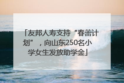 友邦人寿支持“春蕾计划”，向山东250名小学女生发放助学金